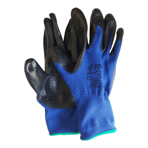 Kesztyű 8-as, mártott piros-fekete Urgent